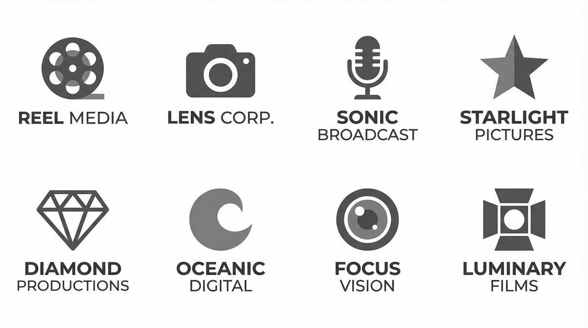 海角网合作影视品牌Logo墙